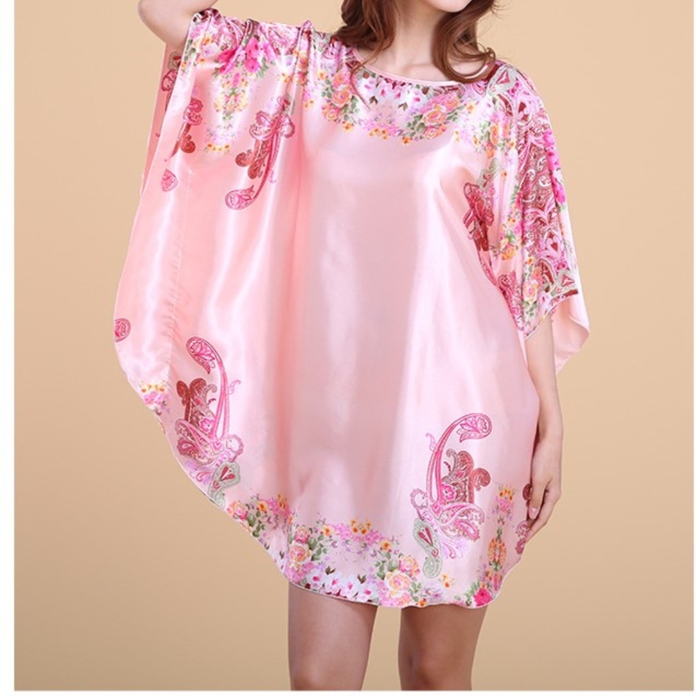 Pink/Peach Satin Lounge Dress